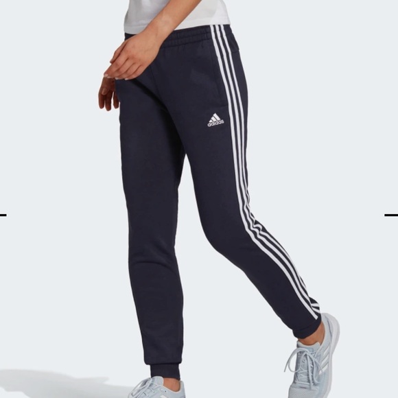 Adidas Essential Fleece 3-Stripe Sweatpants/Joggers - Picture 2 of 14